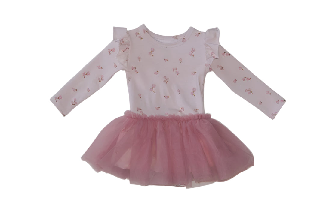 Tulle Bodysuit Romper - Savannah Floral