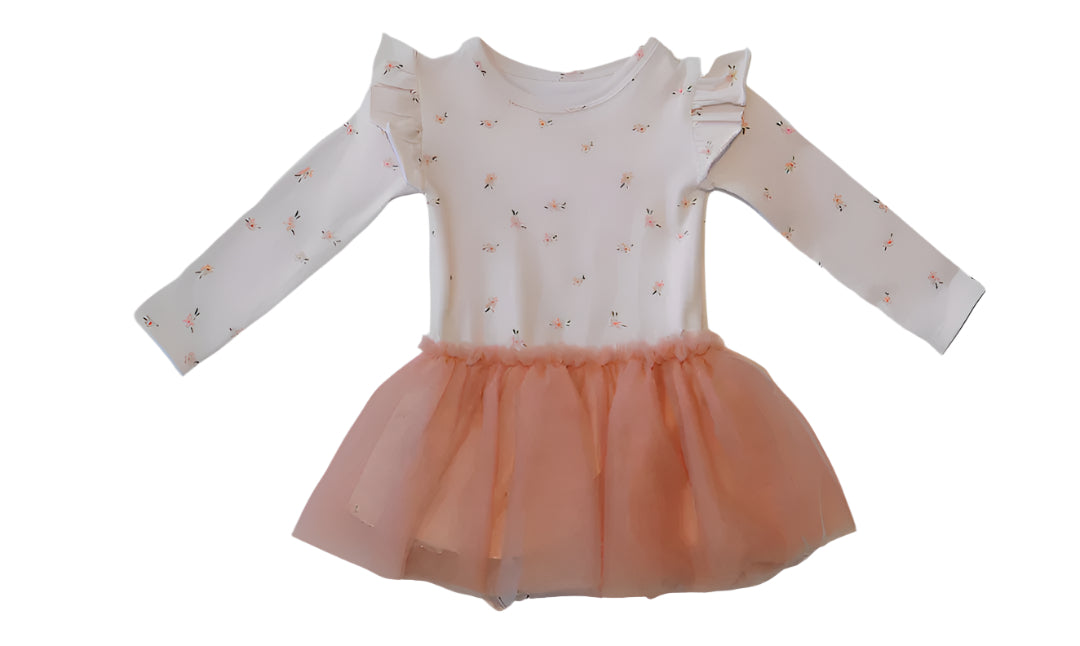 Tulle Bodysuit Romper - Aubrey Floral