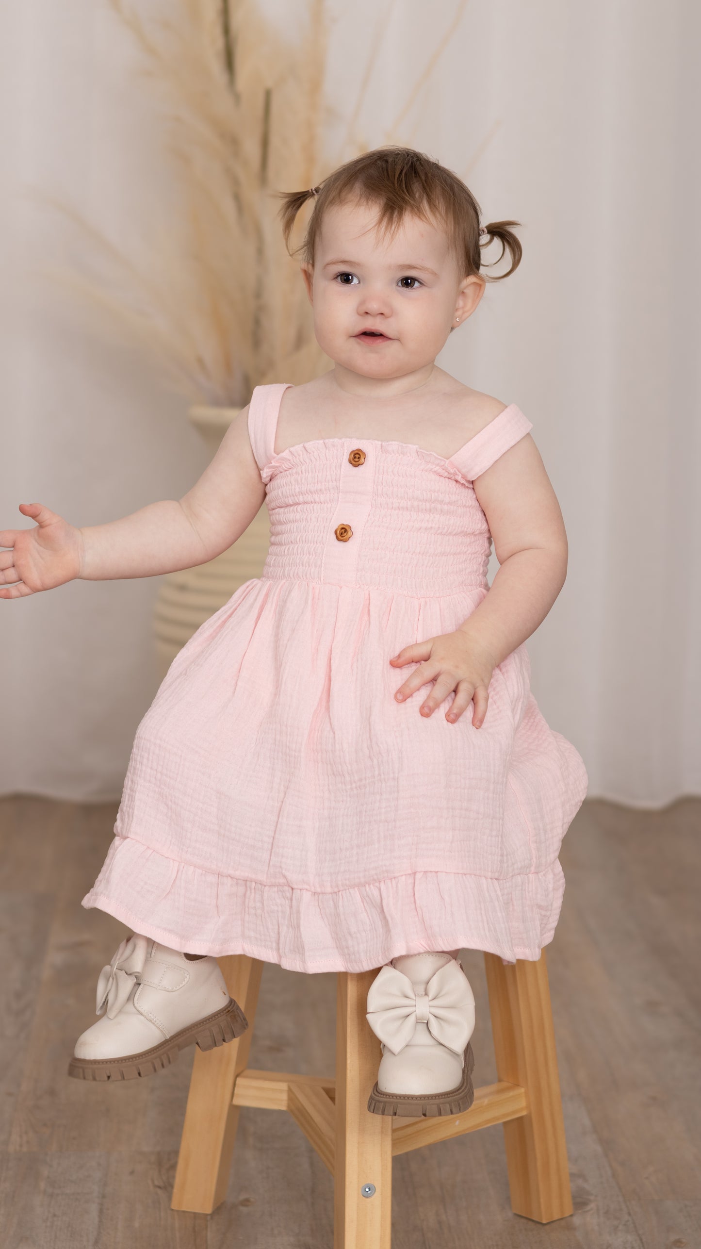 Muslin Dress - Posy Pink